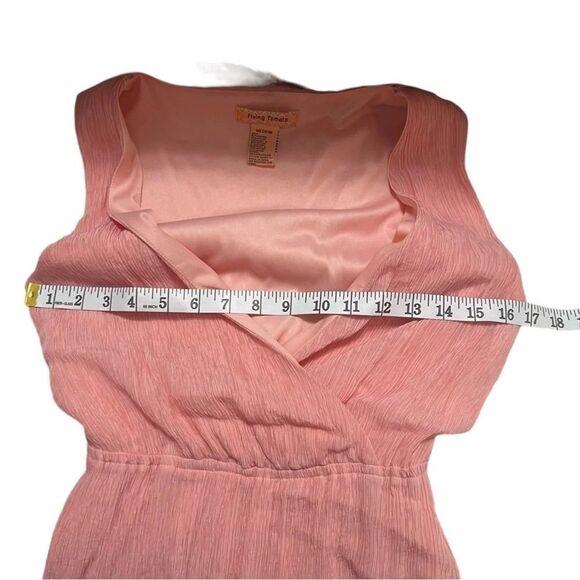 Flying Tomato Women medium Maxi Dress
Color Blocked pink red tall v-neck tie - Picture 8 of 11